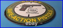 Vintage Glock Firearms Sign Porcelain Pistols Guns Ammo Sign