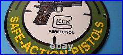 Vintage Glock Firearms Sign Porcelain Pistols Guns Ammo Sign