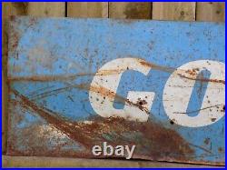 Vintage Good Year Double Sided Metal Sign