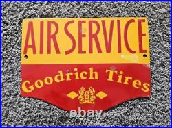 Vintage Goodrich Air Service Porcelain Sign Auto Car Mechanic Gas Pump Sign