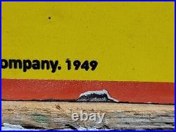 Vintage Goodyear Tires Porcelain Sign Old 1949 Gas Automobile Parts Dealer Store