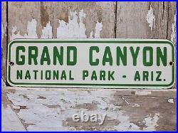 Vintage Grand Canyon Porcelain Sign Old National Park Us Forest Service Arizona