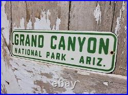 Vintage Grand Canyon Porcelain Sign Old National Park Us Forest Service Arizona