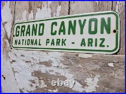 Vintage Grand Canyon Porcelain Sign Old National Park Us Forest Service Arizona