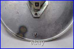 Vintage Green Glass EXIT Sign Ceiling Light Fixture Chrome Dome Complete B11