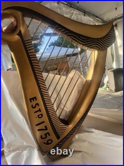 Vintage Guinness Harp Beer Display Sign Large Bar Pub Advertising