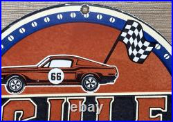 Vintage Gulf Gasoline Porcelain Sign General Store Gas Station Motor Oil Pump