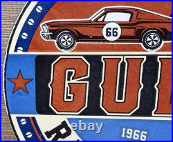Vintage Gulf Gasoline Porcelain Sign General Store Gas Station Motor Oil Pump
