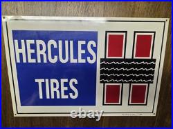 Vintage HERCULES TIRES Metal Sign