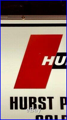 Vintage HURST SHIFTERS Sign. Chevrolet, Ford, Pontiac, Plymouth, dodge, AMC