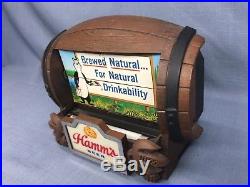 Vintage Hamm's Beer Barrel Rotating Advertising Rotating Sign 8 Scenes