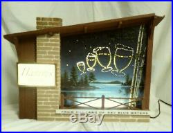 Vintage Hamm's Beer Starry Night Motion Advertising Light Sign MidCentury Works