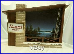 Vintage Hamm's Beer Starry Night Motion Advertising Light Sign MidCentury Works