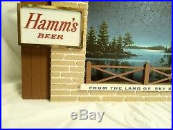 Vintage Hamm's Beer Starry Night Motion Advertising Light Sign MidCentury Works