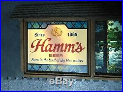 Vintage Hamms Advertising Beer Rippler Scene O Rama Sign Rare Read All Has Flaws