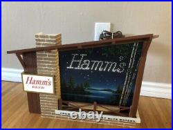 Vintage Hamms Starry Night Goblets Lighted Motion Beer Sign Cabin Style Bar