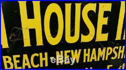 Vintage Hampton Beach New Hampshire Ocean House Inn Metal Flange Sign