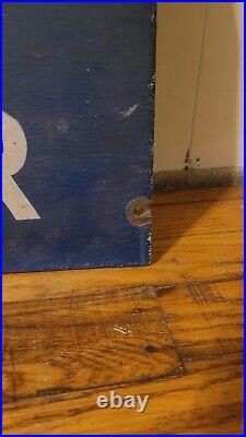 Vintage Hand Painted Transmission Advertising Sign Wood