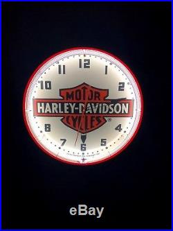 Vintage Harley-Davidson Motor Cycles Neon Clock 20 Advertising Sign