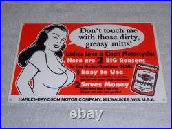Vintage Harley Davidson Motorcycle Gunk Woman 12 Motor Cycle Gasoline Oil Sign Vintage Harley Davidson Motorcycle Gunk Woman 12 Motor Cycle Gasoline Oil Sign