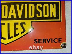 Vintage Harley Davidson Motorcycle Porcelain Sign Dealer Sign Gas Oil Indian