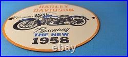 Vintage Harley Davidson Motorcycles Sign Porcelain Gas Service Station Sign