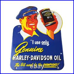 Vintage Harley Davidson Motorcycles Sign Porcelain Oil Can Gas Station Sign Vintage Harley Davidson Motorcycles Sign Porcelain Oil Can Gas Station Sign