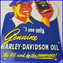 Vintage Harley Davidson Motorcycles Sign Porcelain Oil Can Gas Station Sign Vintage Harley Davidson Motorcycles Sign Porcelain Oil Can Gas Station Sign