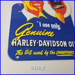 Vintage Harley Davidson Motorcycles Sign Porcelain Oil Can Gas Station Sign Vintage Harley Davidson Motorcycles Sign Porcelain Oil Can Gas Station Sign