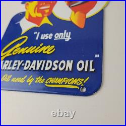 Vintage Harley Davidson Motorcycles Sign Porcelain Oil Can Gas Station Sign Vintage Harley Davidson Motorcycles Sign Porcelain Oil Can Gas Station Sign