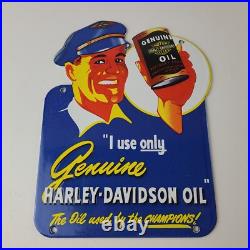Vintage Harley Davidson Motorcycles Sign Porcelain Oil Can Gas Station Sign Vintage Harley Davidson Motorcycles Sign Porcelain Oil Can Gas Station Sign