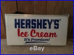 Vintage Hershey's Ice Cream Lighted Sign Display Light Advertising Creamery