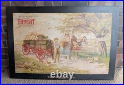 Vintage Hickman-Ebbert Tin Litho Shade Of The Old Apple Tree Tin Sign Owensboro
