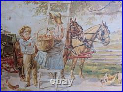 Vintage Hickman-Ebbert Tin Litho Shade Of The Old Apple Tree Tin Sign Owensboro