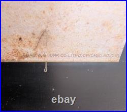 Vintage Hickman-Ebbert Tin Litho Shade Of The Old Apple Tree Tin Sign Owensboro