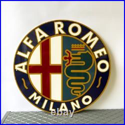 Vintage High-Quality Alfa Romeo Sign XL Alfa Romeo MILANO sign 19.7 (50cm)