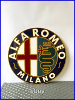 Vintage High-Quality Alfa Romeo Sign XL Alfa Romeo MILANO sign 19.7 (50cm)