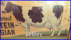 Vintage Hillcrest Farm Metal Sign Purebred Holstein. Friesian Cows Cattle. 2sided