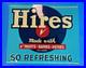 Vintage-Hires-Root-Beer-enamel-on-Tin-Tacker-Sign-12-x-14-AAA-Company-printing-01-iscr