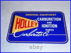 Vintage Holley Carburetor Car & Truck Ignition Parts 12 Metal Gasoline Oil Sign