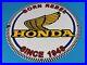 Vintage-Honda-Automobiles-Dealer-Porcelain-Gas-Motorcycles-Service-Sales-Sign-01-ms