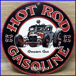 Vintage Hot Rod Garage Porcelain Sign Gas Station Auto Shop Dealership