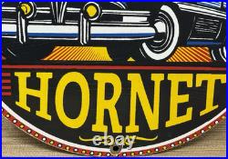 Vintage Hudson Porcelain Dealership Sign Service Station Gas Oil Metal Gasoline