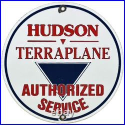 Vintage Hudson Terraplane Porcelain Dealership Sign Service Station Gas Oil