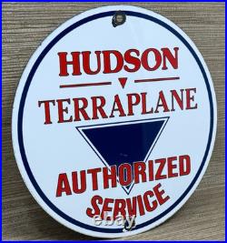 Vintage Hudson Terraplane Porcelain Dealership Sign Service Station Gas Oil