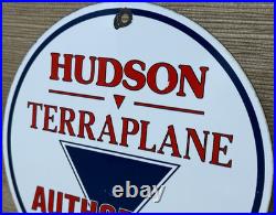 Vintage Hudson Terraplane Porcelain Dealership Sign Service Station Gas Oil