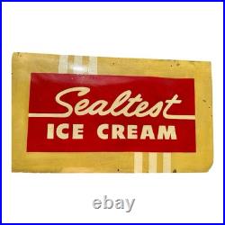 Vintage Huge Sealtest Ice Cream Advertising Sign on Board Vintage Huge Sealtest Ice Cream Advertising Sign on Board