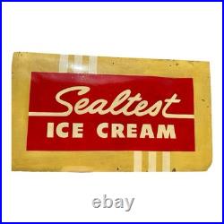 Vintage Huge Sealtest Ice Cream Advertising Sign on Board Vintage Huge Sealtest Ice Cream Advertising Sign on Board