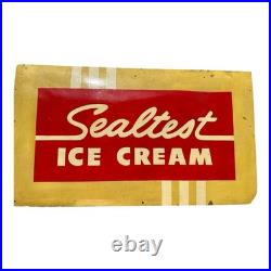 Vintage Huge Sealtest Ice Cream Advertising Sign on Board Vintage Huge Sealtest Ice Cream Advertising Sign on Board
