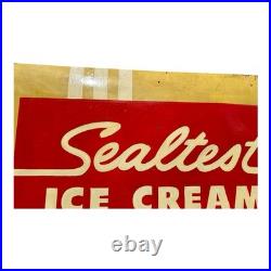 Vintage Huge Sealtest Ice Cream Advertising Sign on Board Vintage Huge Sealtest Ice Cream Advertising Sign on Board